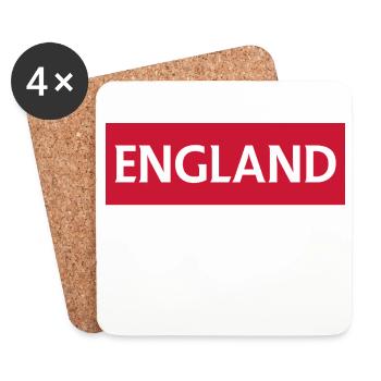 Derby anglais design rétro - Dessous de verre (lot de 4) - blanc - Devant