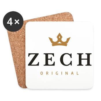 Logo original de la famille Zech - Dessous de verre (lot de 4) - blanc - Devant