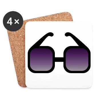 Lunettes de soleil dégradées noires - Dessous de verre (lot de 4) - blanc - Devant