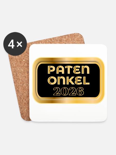 PATENONKEL 2026 CHRISTLICHER GLAUBE - Untersetzer (4er-Set) - Weiß