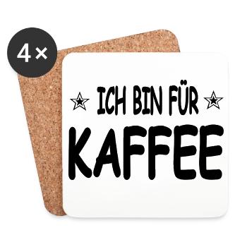 Café - Dessous de verre (lot de 4) - blanc - Devant