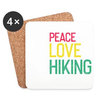 Paisible Randonnée Vie Nature Sentier Explorer Fan - Dessous de verre (lot de 4) - blanc - Devant