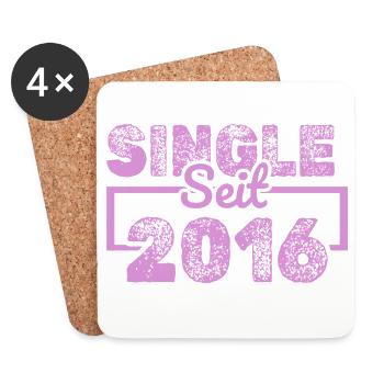 Single, 2016 - Dessous de verre (lot de 4) - blanc - Devant