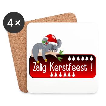 Joyeux Noël Koala - Dessous de verre (lot de 4) - blanc - Devant