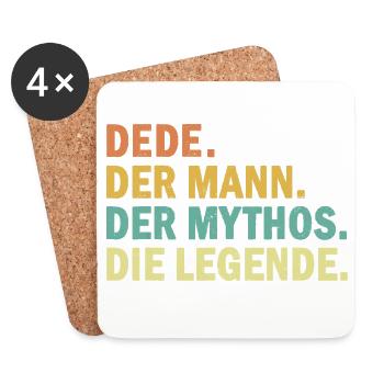 Türk Dede (grand-père). L’homme. Le mythe. La légende - Dessous de verre (lot de 4) - blanc - Devant