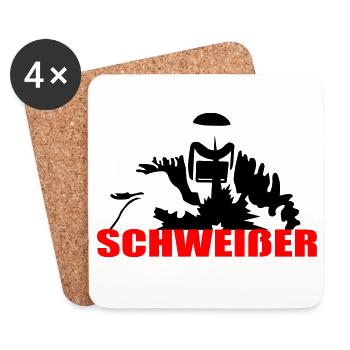 soudeur - Dessous de verre (lot de 4) - blanc - Devant