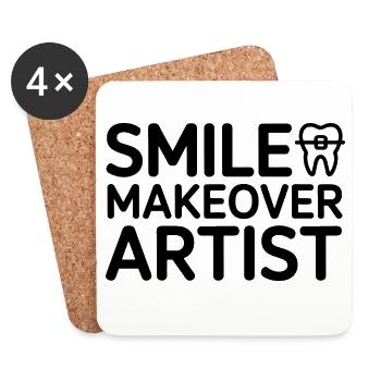 SMILE MAKEOVER ARTIST Professionelles Dentaldesign - Untersetzer (4er-Set) - Weiß - Vorne