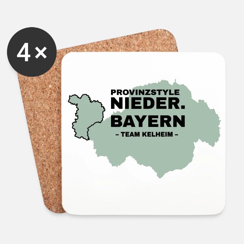 Niederbayern | KELHEIM - Untersetzer (4er-Set) - Weiß