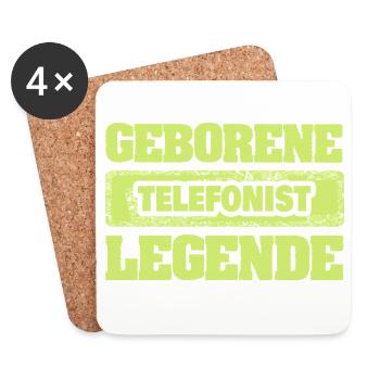Occupation: Telephone operator - Coasters (set of 4) - white - Front