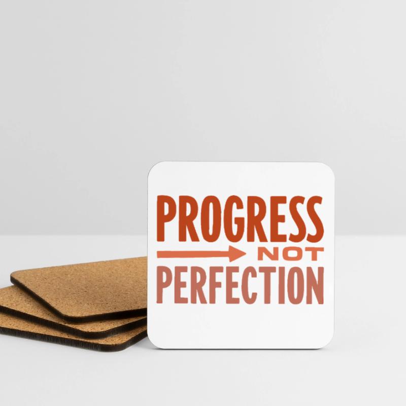 Le progrès, pas la perfection Le progrès compte Dessous de verre (lot de 4)