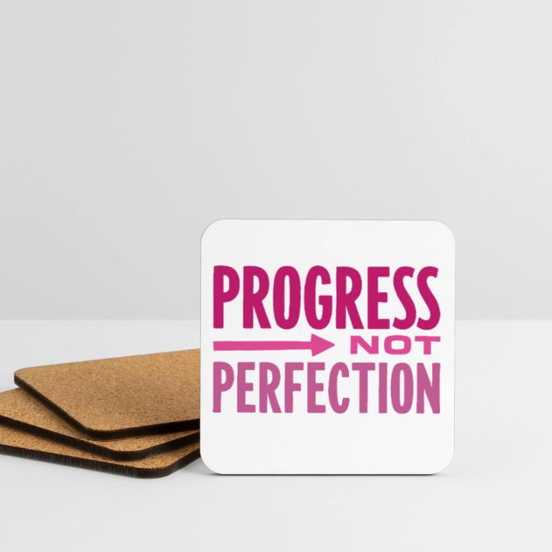 Le progrès, pas la perfection Le progrès compte Dessous de verre (lot de 4)