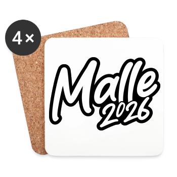 Malle 2026 - Dessous de verre (lot de 4) - blanc - Devant