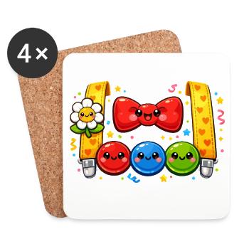 Clown Costume Carnival Carnival Gift - Coasters (set of 4) - white - Front