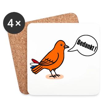 Thank you - Coasters (set of 4) - white - Front