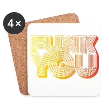 Funk You - Untersetzer (4er-Set) - Weiß - Vorne