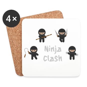 Ninja Fight Sport Training - Coasters (set of 4) - white - Front