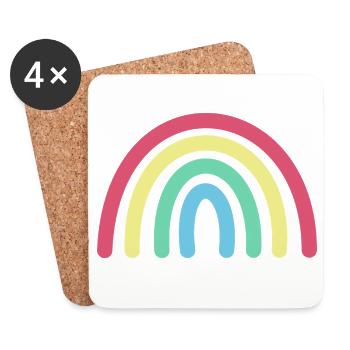 Rainbow - Coasters (set of 4) - white - Front