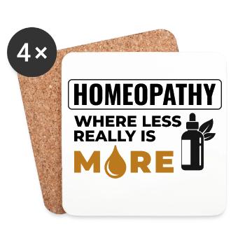Homeopathy Where Less Is More Professional Gear  - Coasters (set of 4) - white - Front