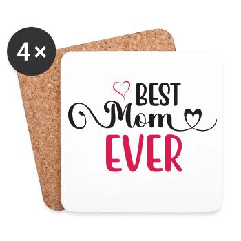 Best Mom Ever - Coasters (set of 4) - white - Front