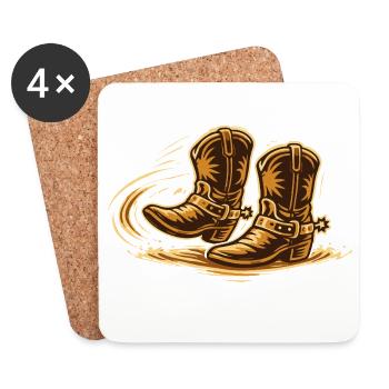 Line Dance Motion - Coasters (set of 4) - white - Front