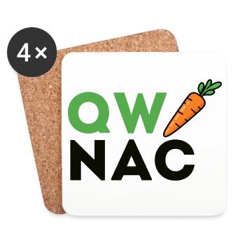QW NAC Carrot – Accent vert pour les initiés - Dessous de verre (lot de 4) - blanc - Devant