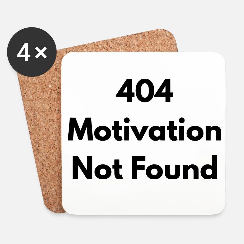 404 motivation not found - Coasters (set of 4) - white