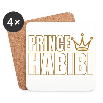Prince Habibi – Royal Arabic Love Statement Design - Untersetzer (4er-Set) - Weiß - Vorne