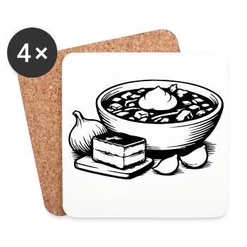 Borsch - Untersetzer (4er-Set) - Weiß - Vorne