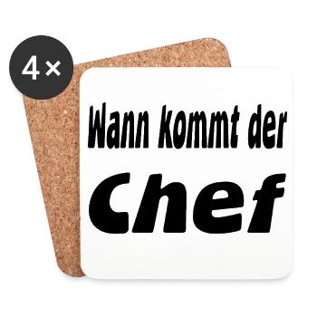 Chef - Untersetzer (4er-Set) - Weiß - Vorne