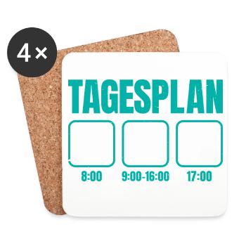 Postman DAILY SCHEDULE Delivering Packages Funny - Coasters (set of 4) - white - Front
