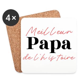 Best Dad in History - Original Gift - Coasters (set of 4) - white - Front