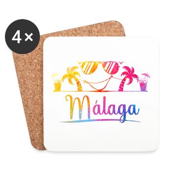 Málaga Tropical Palm Sunglasses - Coasters (set of 4) - white - Front