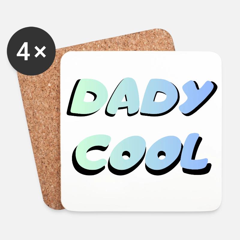 Dady Cool - Untersetzer (4er-Set) - Weiß