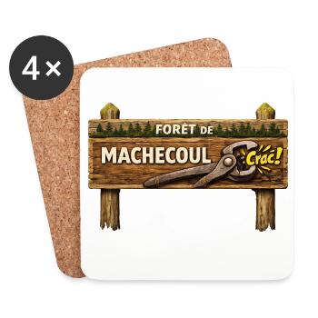 Forêt de Machecoul - La tenaille - Crac ! - Dessous de verre (lot de 4) - blanc - Devant