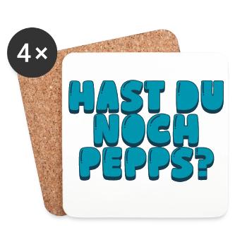 Hast du noch Pepps? - Untersetzer (4er-Set) - Weiß - Vorne