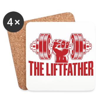 Fitness Motivation Bodybuilder The Liftfather Gym - Untersetzer (4er-Set) - Weiß - Vorne