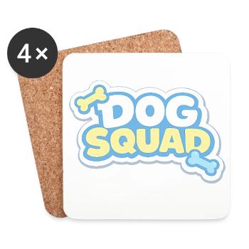 Dog Squad Pastel Paws - Coasters (set of 4) - white - Front