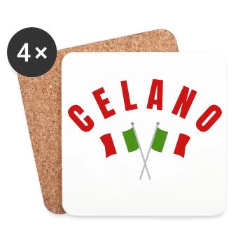 Drapeaux italiens Celano - Dessous de verre (lot de 4) - blanc - Devant