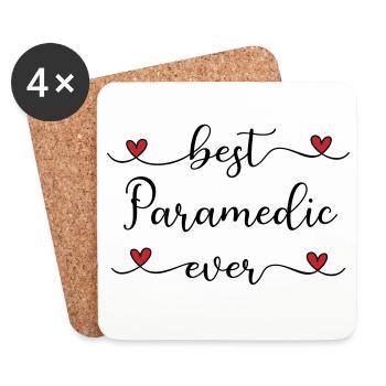 Meilleur ambulancier du monde - Dessous de verre (lot de 4) - blanc - Devant