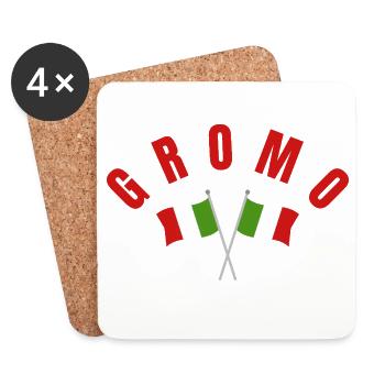 Gromo a franchi les drapeaux italiens - Dessous de verre (lot de 4) - blanc - Devant
