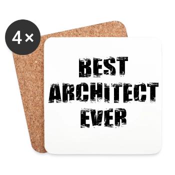 architecte - Dessous de verre (lot de 4) - blanc - Devant