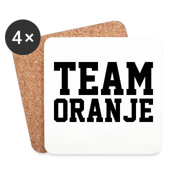 Team Oranje - Nederland - Netherlands Niederlande - Untersetzer (4er-Set) - Weiß - Vorne