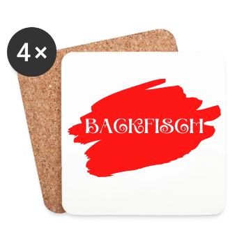 Backfisch - Vocabulaire - Mots oubliés - Dessous de verre (lot de 4) - blanc - Devant