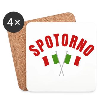 Spotorno Italian Flags  - Coasters (set of 4) - white - Front