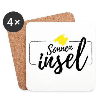 Mallorca Insel Sonneninsel Malle Design - Untersetzer (4er-Set) - Weiß - Vorne