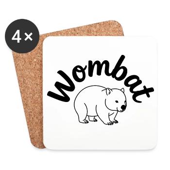 Wombat - Untersetzer (4er-Set) - Weiß - Vorne