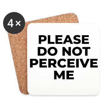 S’il vous plaît, ne me considérez pas comme un design humoristique introverti - Dessous de verre (lot de 4) - blanc - Devant