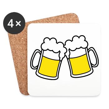 bier_2 - Coasters (set of 4) - white - Front