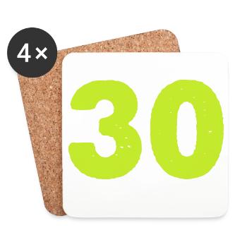 Neon 30 Anniversary Design - Coasters (set of 4) - white - Front