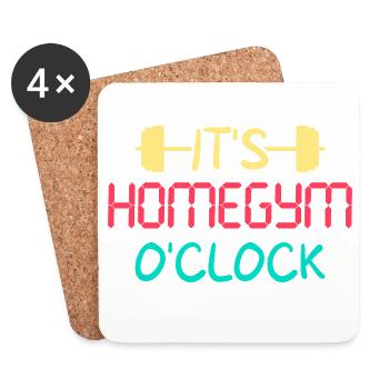 Fitness Fanatics Homegym O ́Clock Calisthenics Gym - Coasters (set of 4) - white - Front